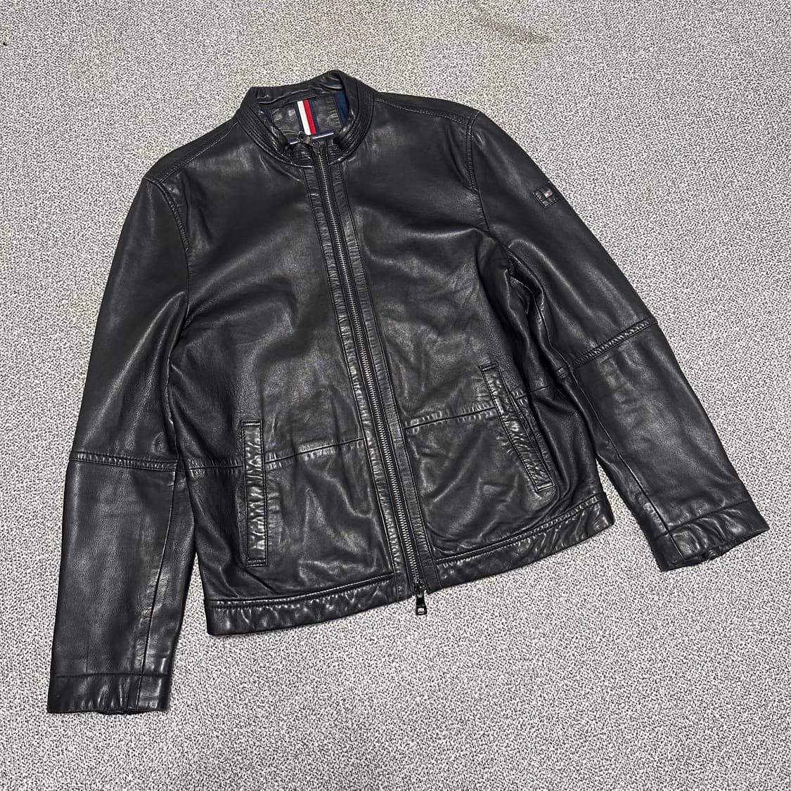 타미힐피거 블랙 레더자켓 상품이미지1