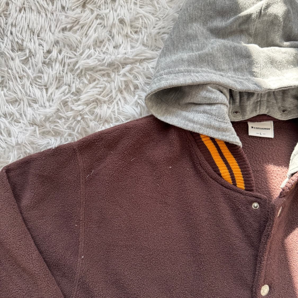 CONVERSE 일본빈티지 후드 집업 자켓 컨버스 후리스 xl 105 상품이미지1