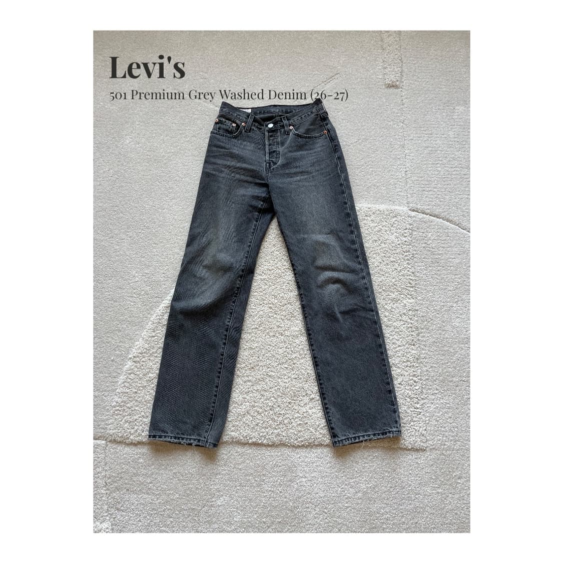 Levi's 501 프리미엄 그레이 워싱 스트레이트 데님 (24-25) 상품이미지1