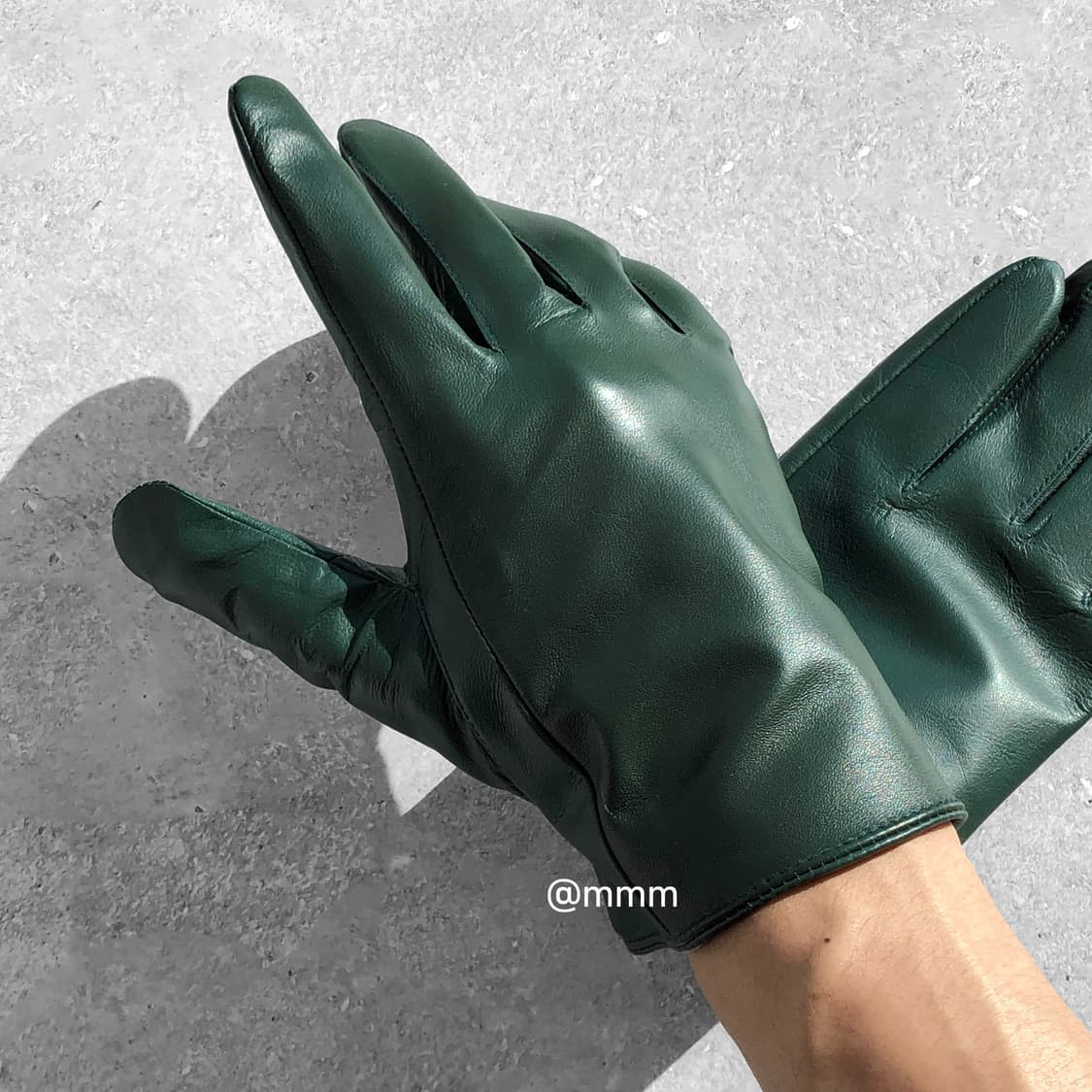 [Unisex] 램스킨 가죽 장갑 그린 상품이미지1