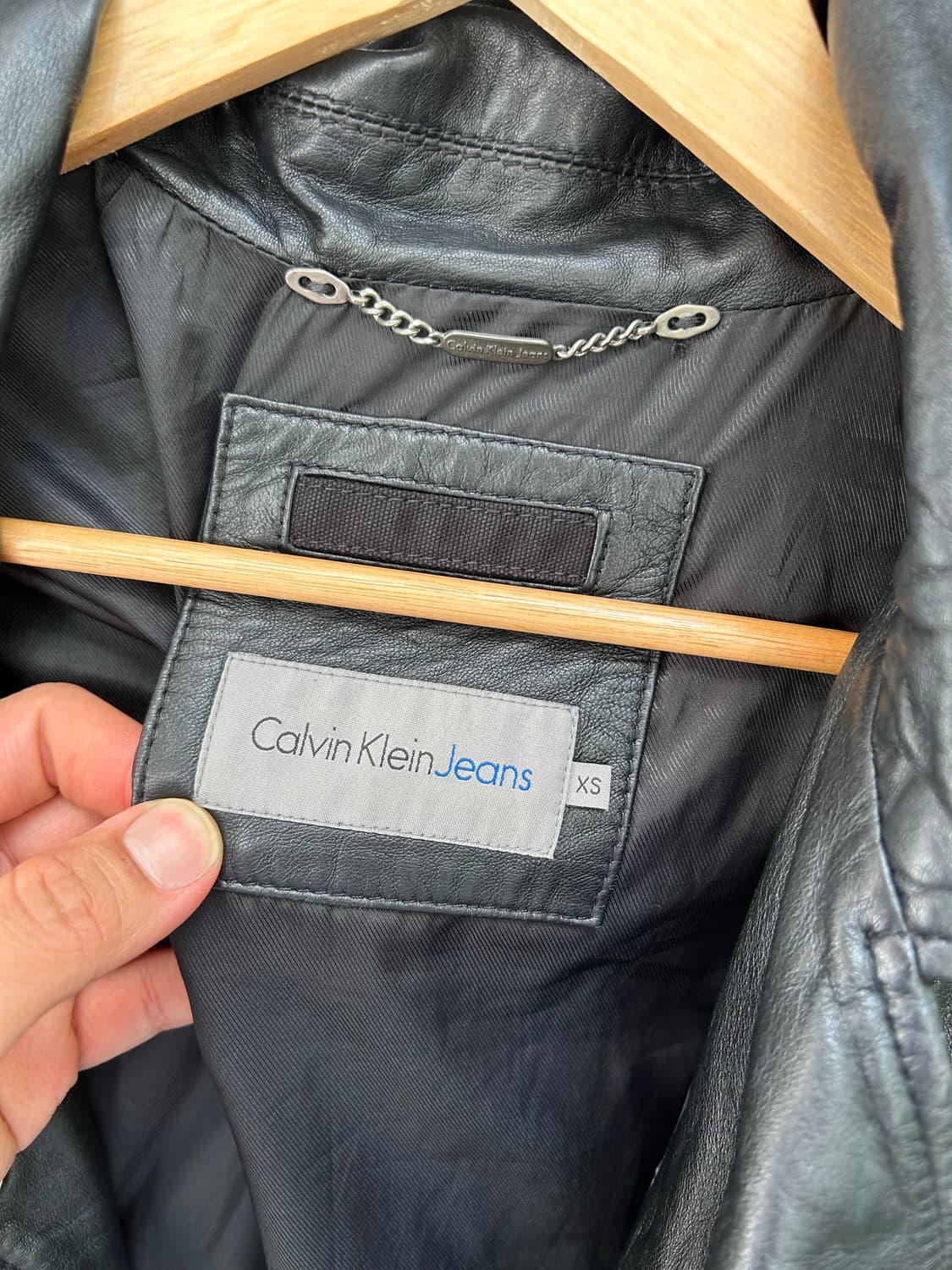 캘빈클라인   블랙컬러  램스킨  빈티지  라이더  자 상품이미지10