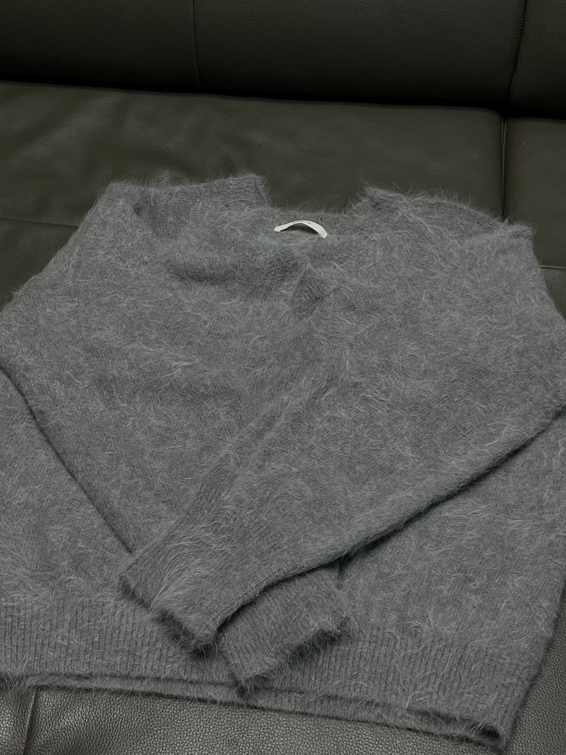 문선 유니섹스 프리미엄 앙고라 스웨터 그레이 상품이미지4