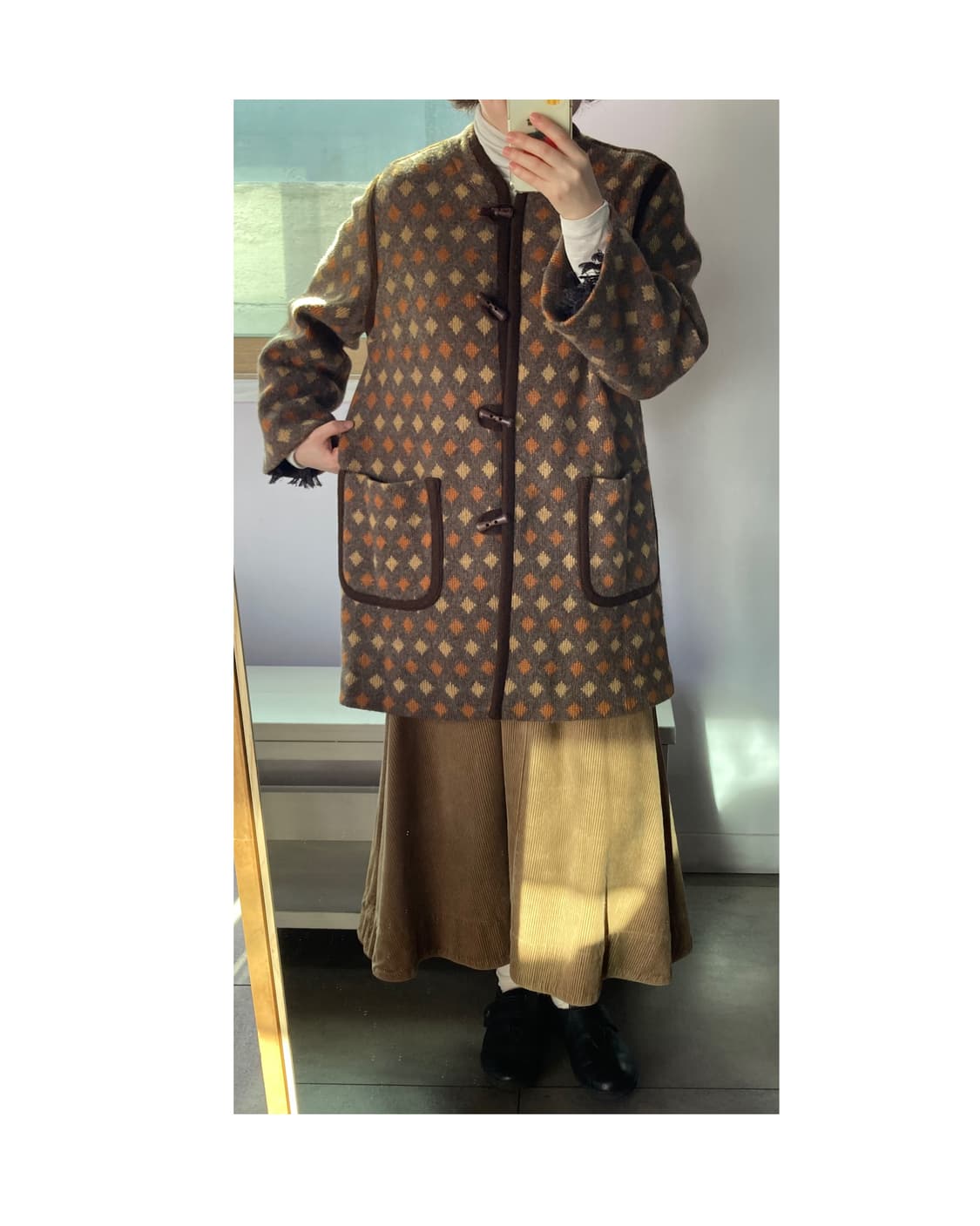 일본빈티지)떡볶이 니트 코트  상품이미지6