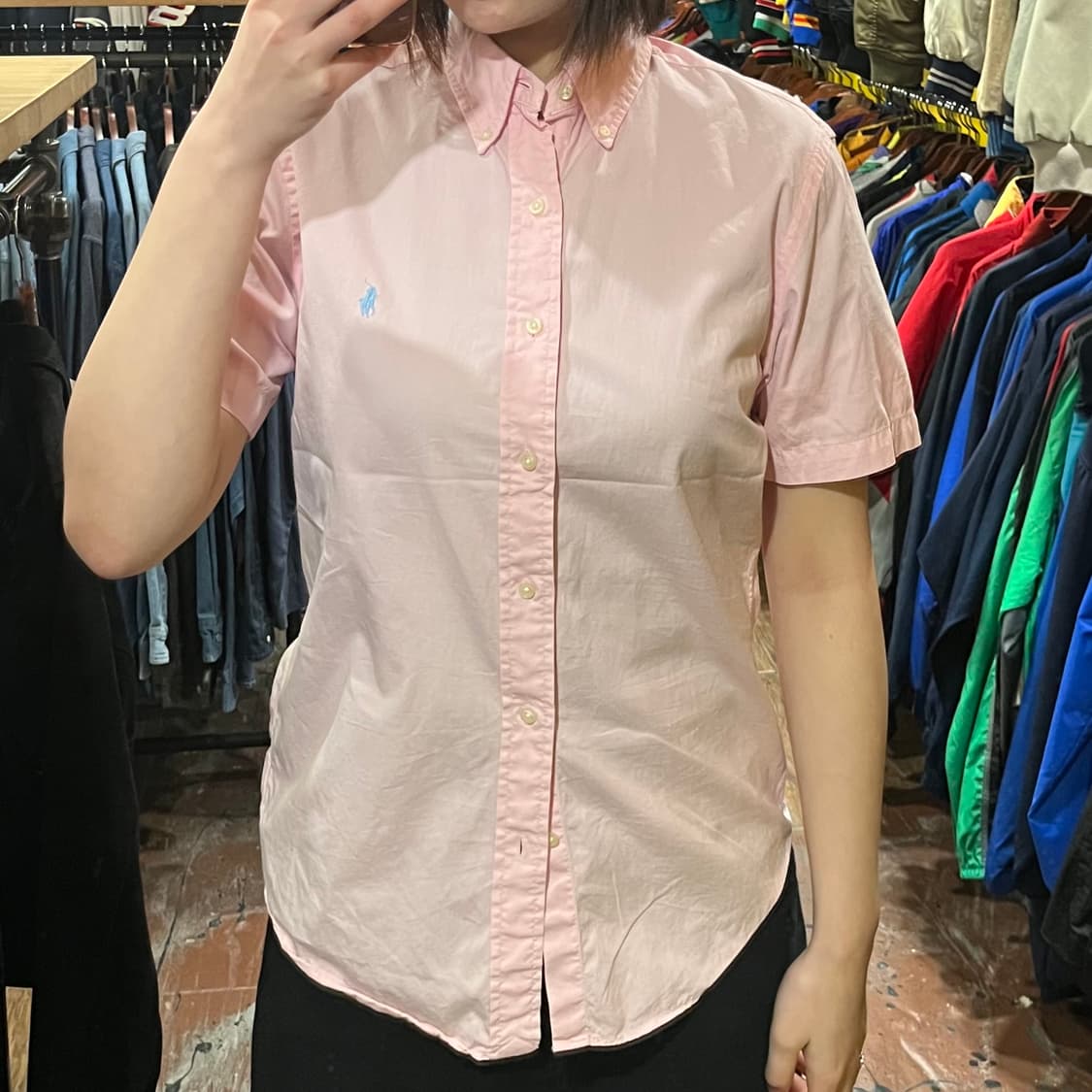 [HI] 폴로 반팔 셔츠 핑크 상품이미지2