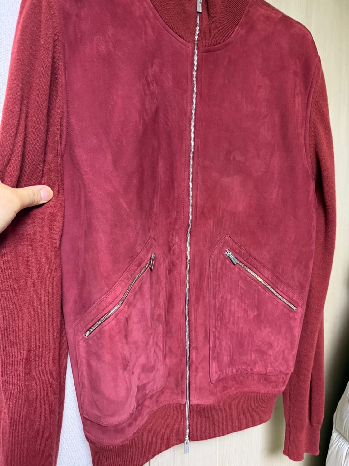 [L] 에르메스 캐시미어 스웨이드 트러커 자켓 상품이미지2