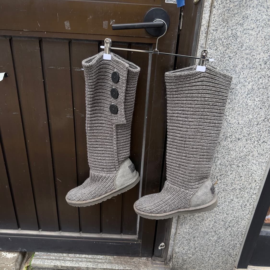 2000s Y2K 니트 카디 어그 부츠 상품이미지3