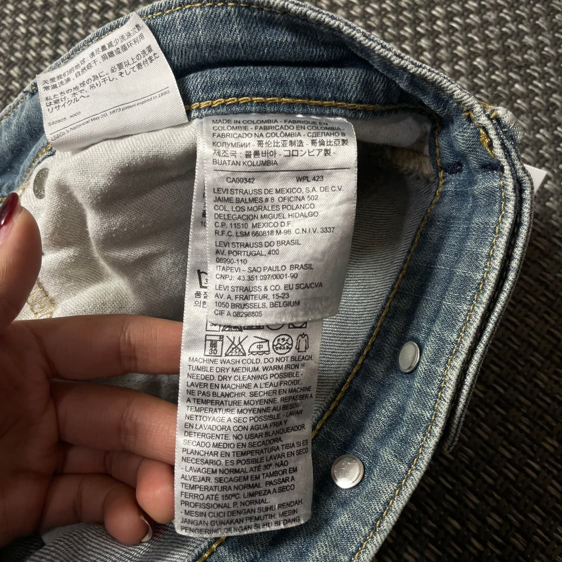 (36)리바이스 연청 레드탭 스판 데님 팬츠 상품이미지3