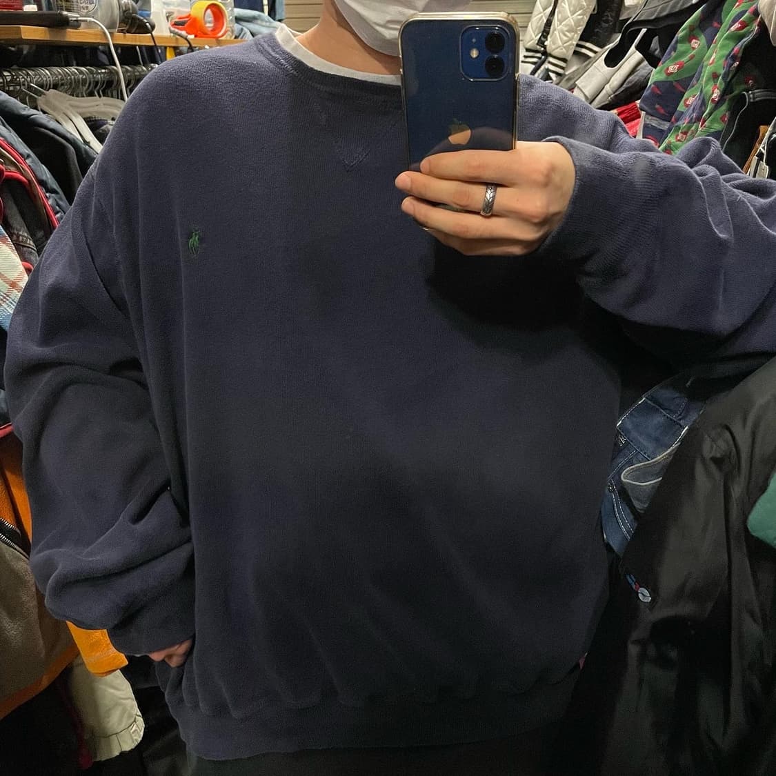 폴로 대빵큰 라운드넥 니트 상품이미지1