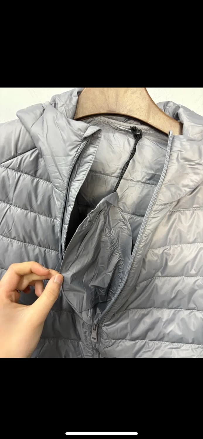 빈티지 그레이 라이트다운 경량 후드자켓 H1481 상품이미지3