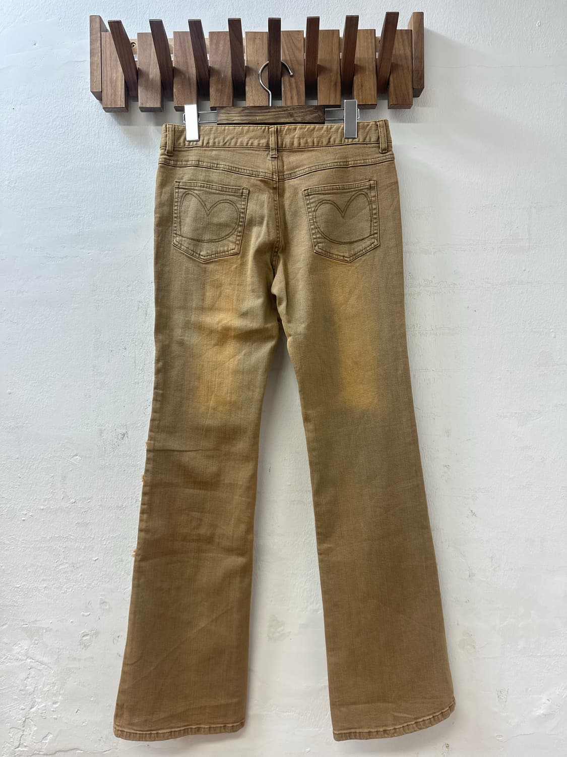 택있는새상품 일본빈티지 y2k 그런지 펑크 디스트로이드 자수 하트 스티치 상품이미지5