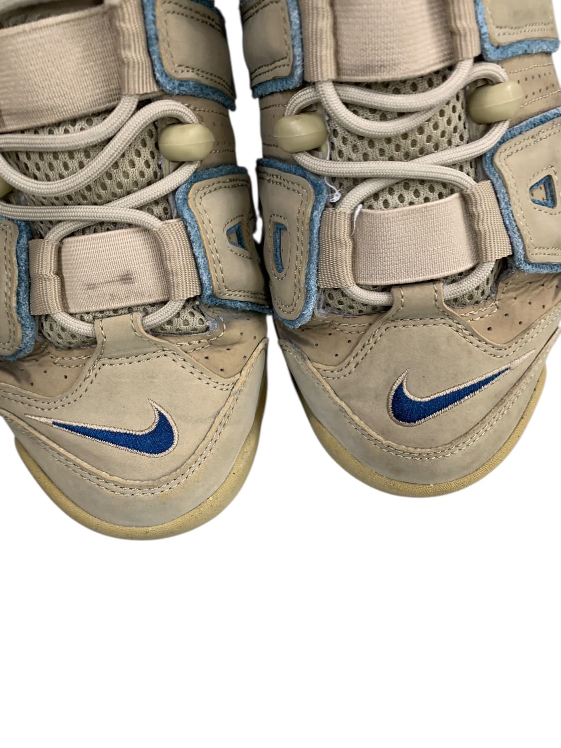 나이키 에어 모어 업템포 96 라임스톤 발레리안 블루 250 상품이미지7