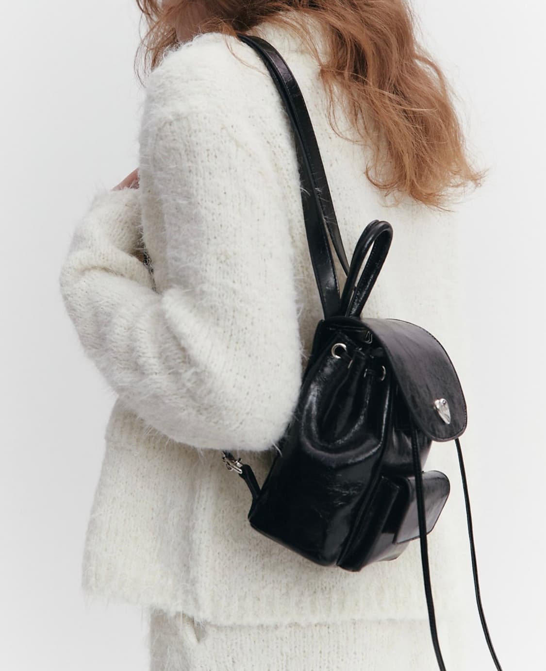 [NOIRNINE] Bébé Chain Leather Backpack 상품이미지2