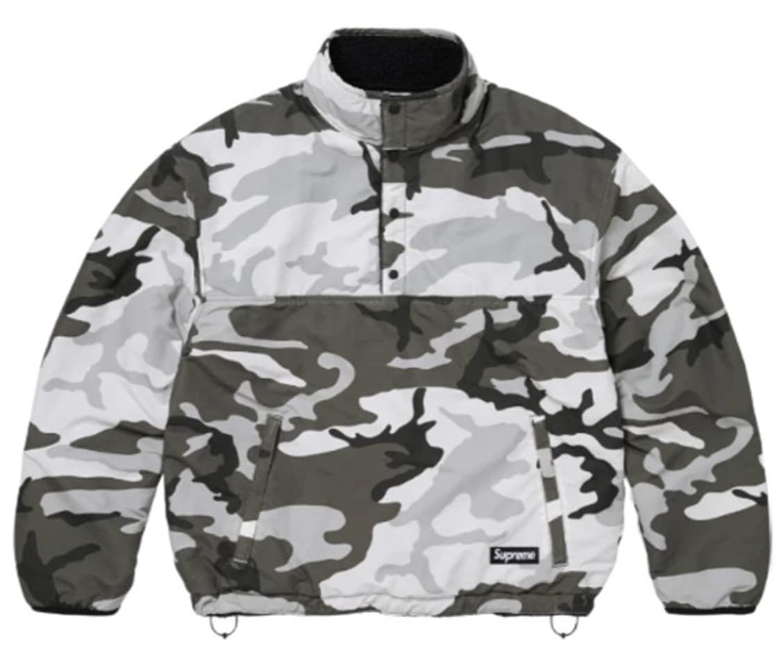 슈프림 폴라텍 셔링 리버시블 풀오버 블랙 - 25FW 상품이미지1