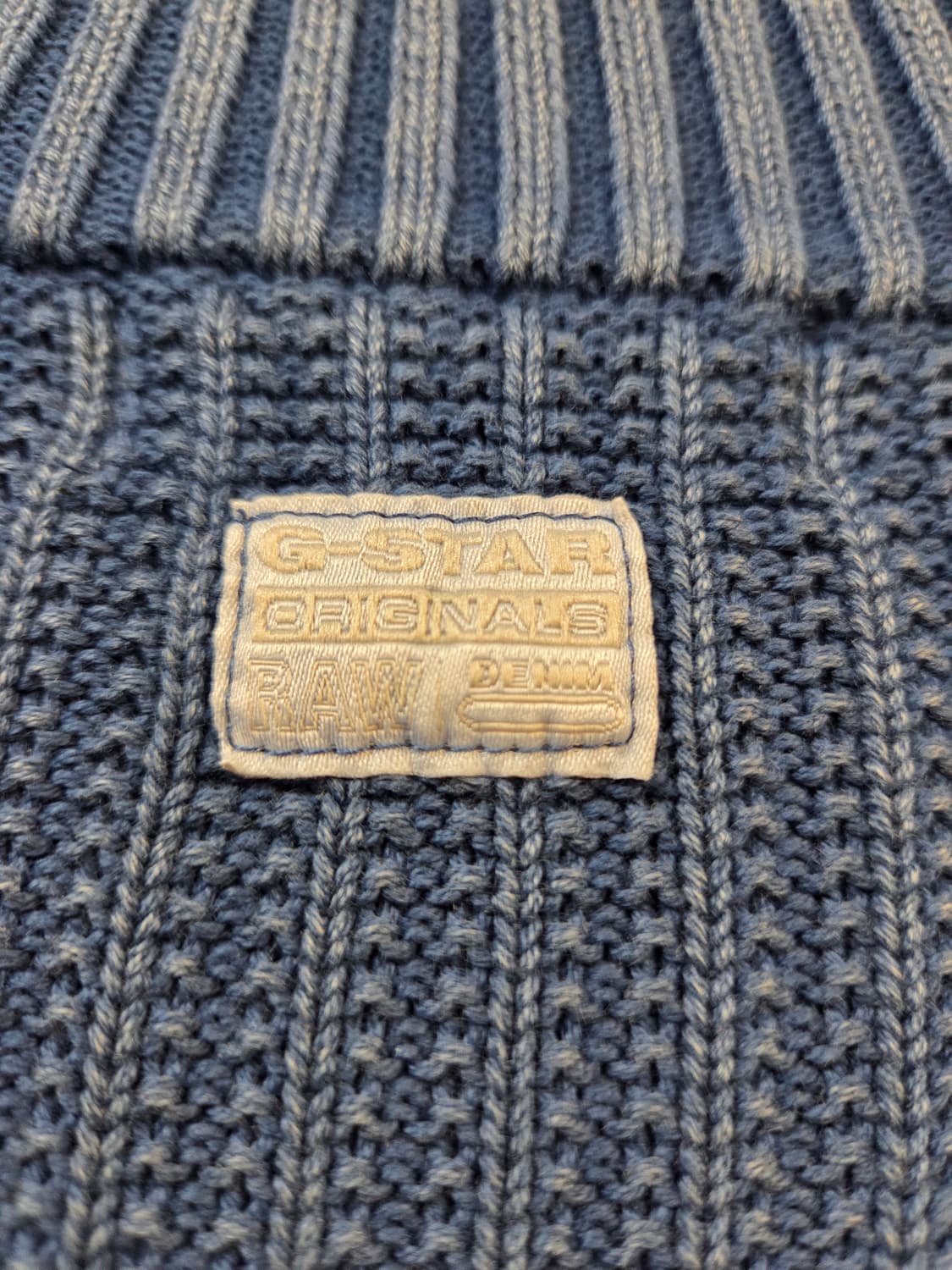 G-STAR 청색 골지 니트 롱 원피스 상품이미지4