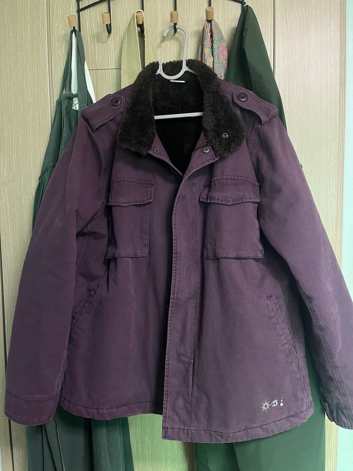 어스지구 피그먼트 필드자켓 퍼플 상품이미지4