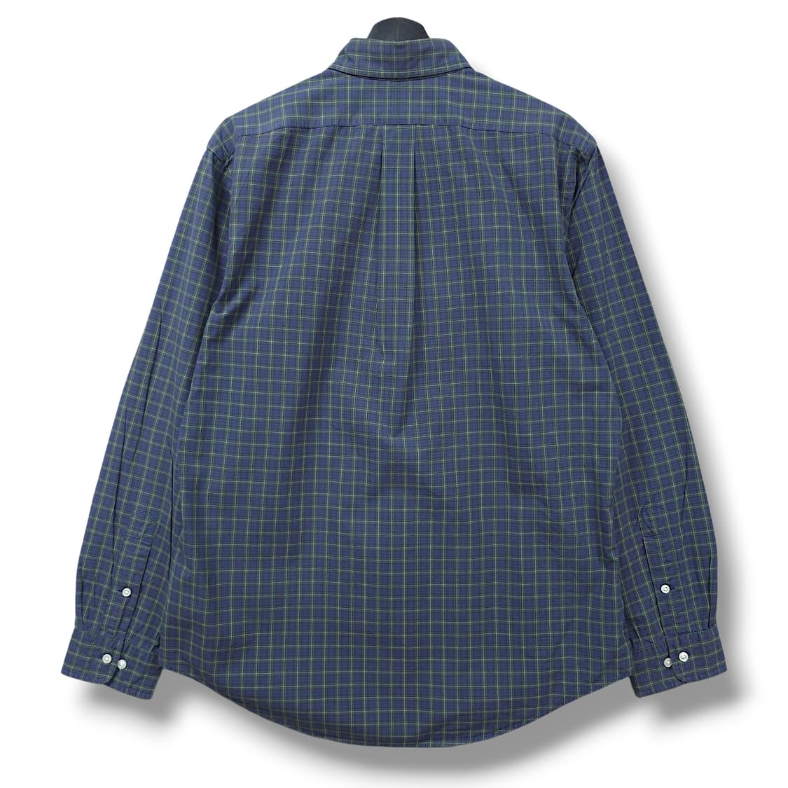 [XL] 폴로 네이비&그린 라인체크 커스텀 핏 긴팔셔츠 상품이미지2