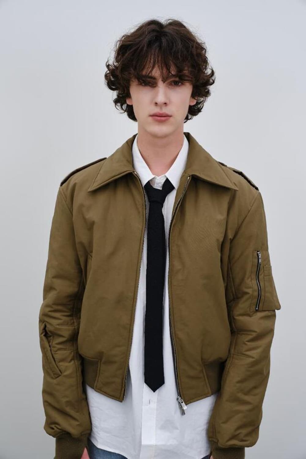 리들 봄버 자켓 브라운 새상품 상품이미지4