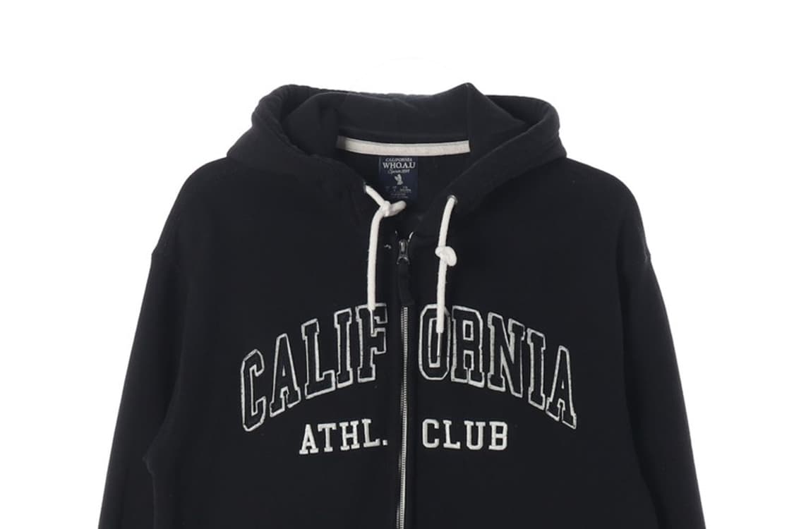 WHO.A.U 캘리포니아 레터링 기모 후드집업 S 상품이미지3