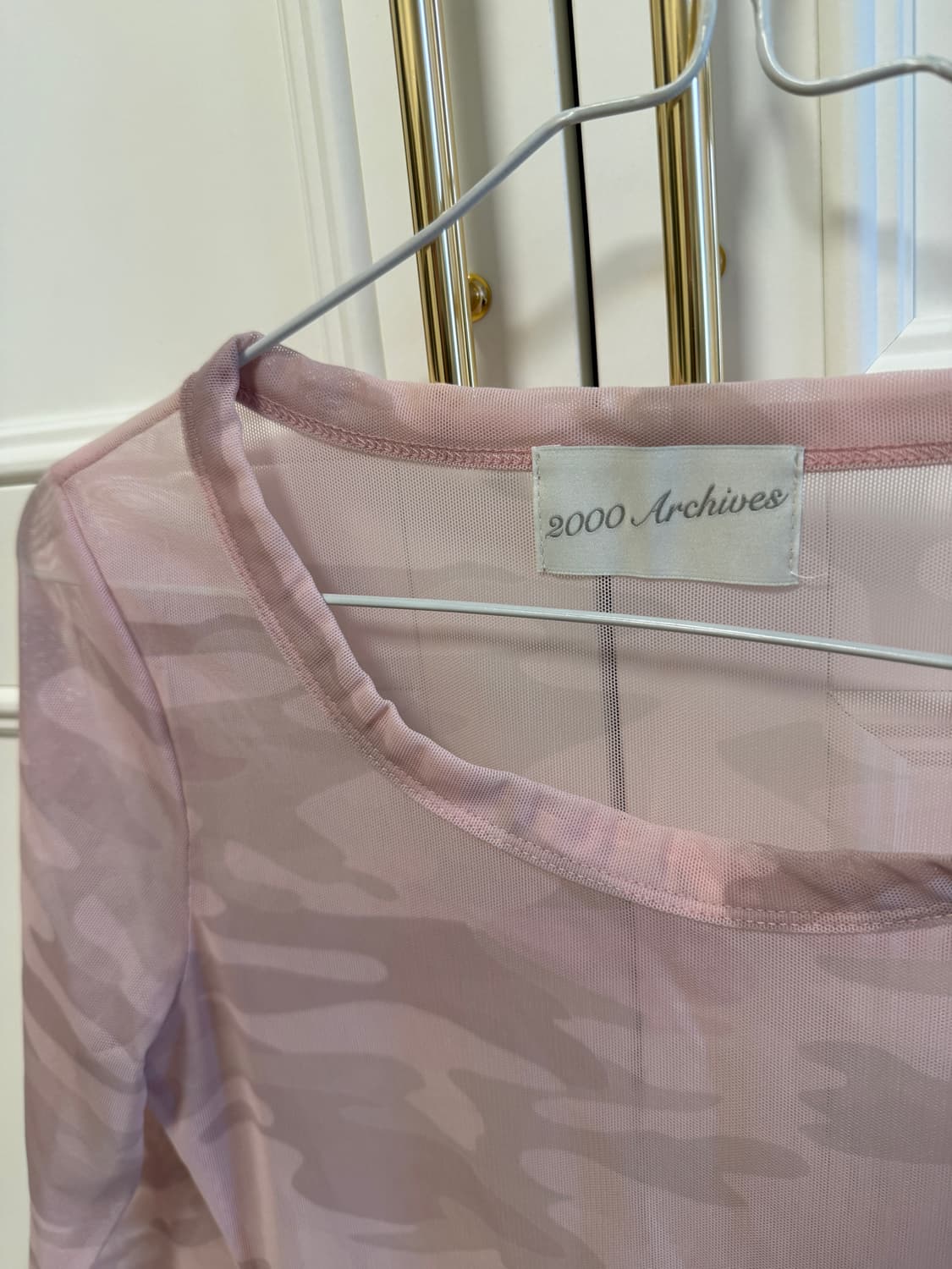 2000 Archives Pink Camo Mesh Top 상품이미지3