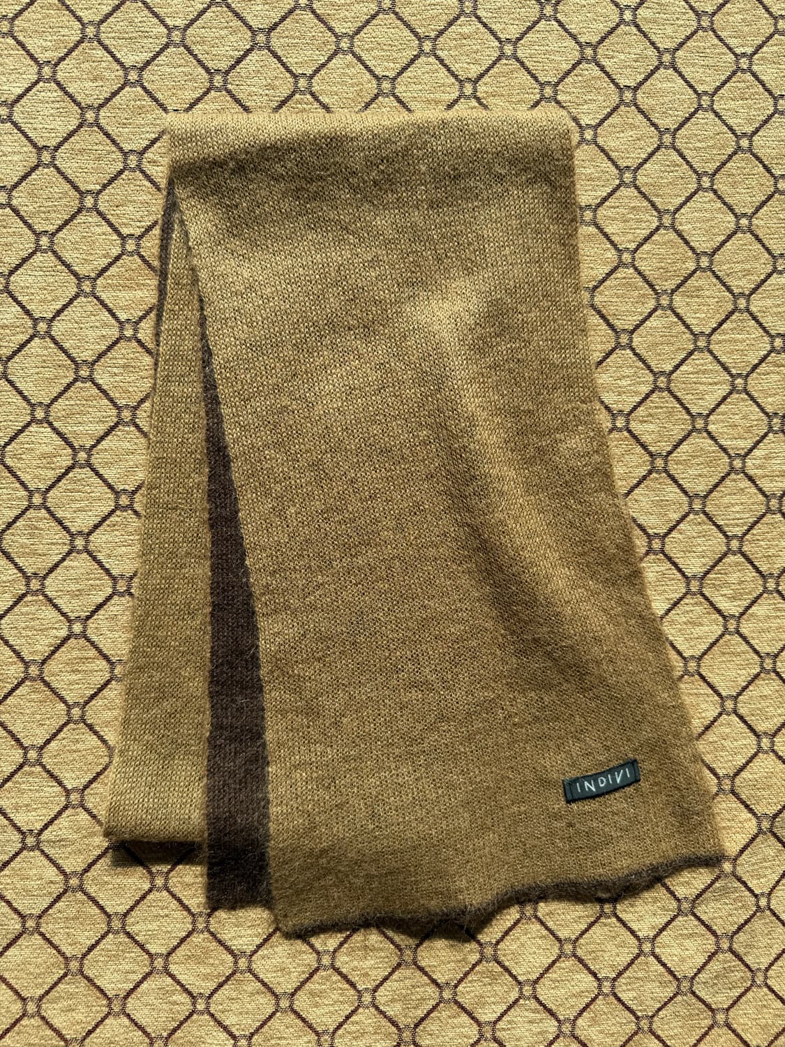 브라운 배색 머플러 상품이미지2