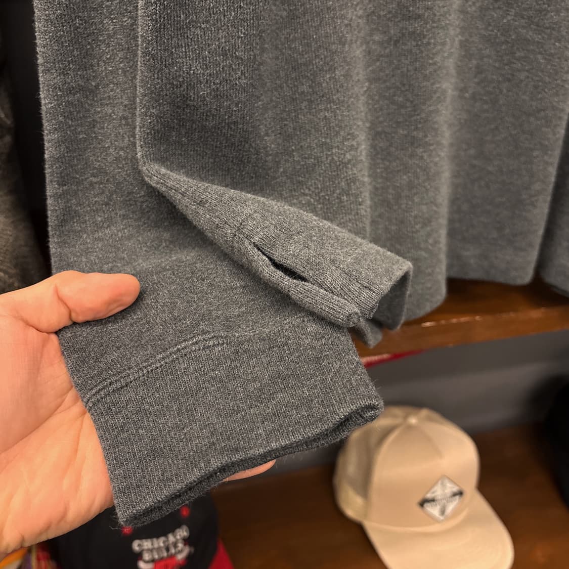 90s 폴로 랄프로렌 피마코튼 니트 하프집업 차콜 N925 상품이미지5