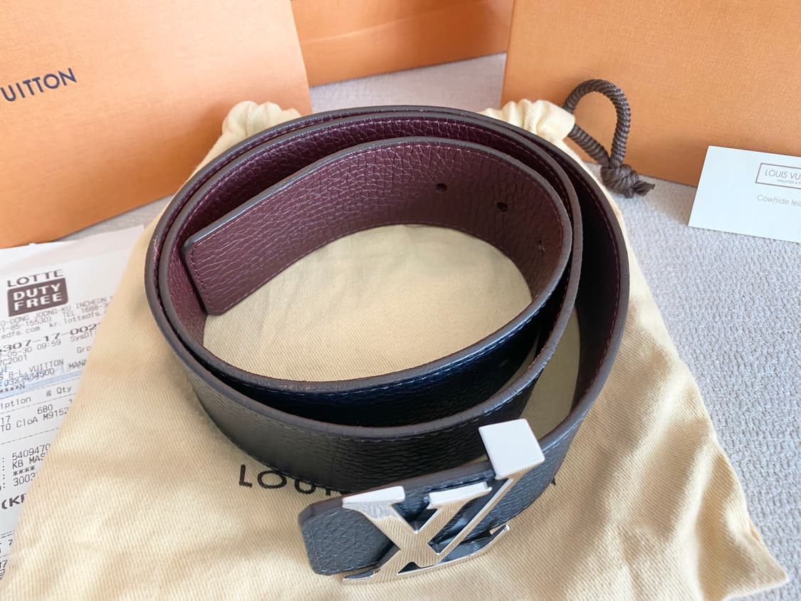 루이비통 LV 이니셜 벨트 리버서블 양면 벨트 90 사이즈 상품이미지4