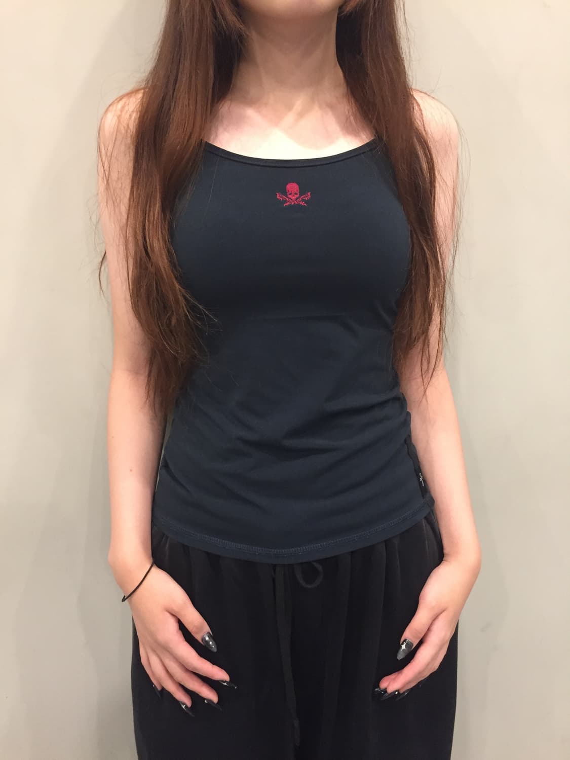 OZZ CROSS Skull Logo Black Tank Top 상품이미지2