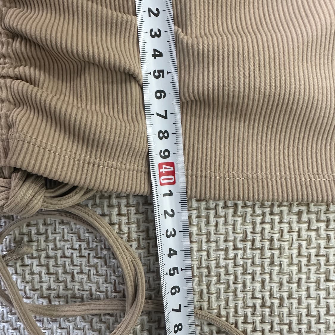 XL 새상품 H&M 골지 스트링 크롭 0326D 상품이미지6