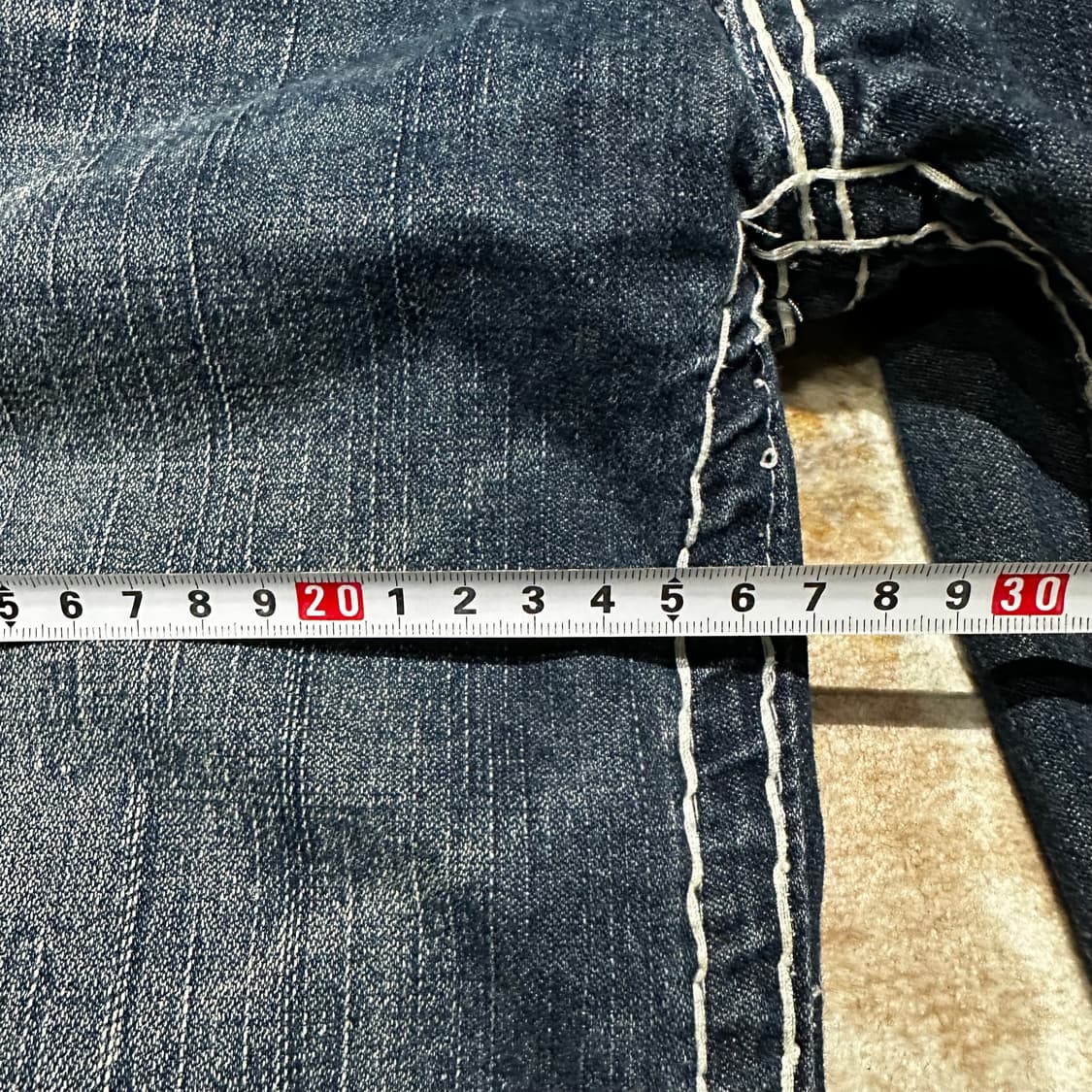 트루릴리전 빌리 슈퍼 티 데님 반바지 상품이미지5