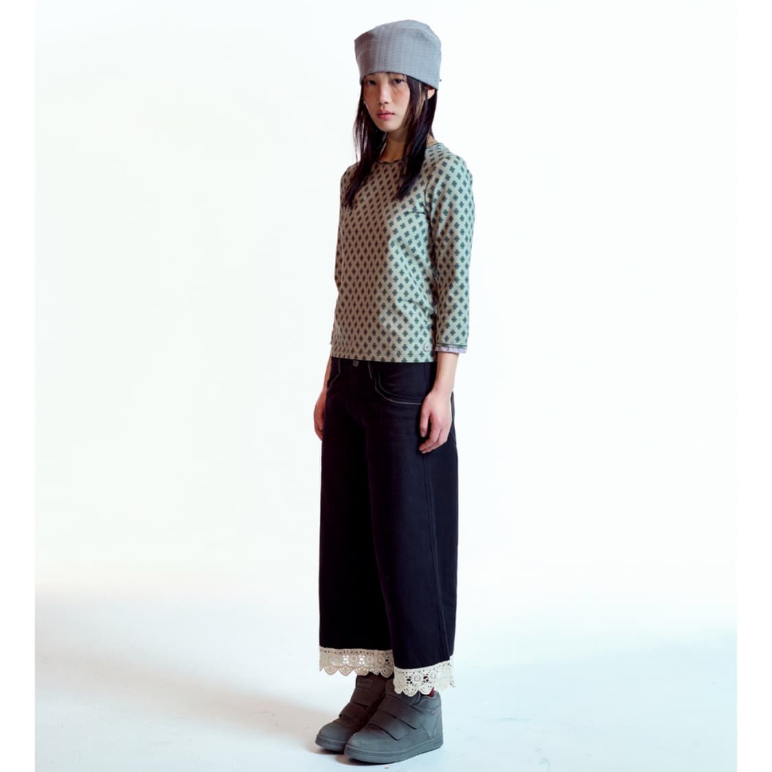 [2] 코이세이오 26ss 플라워 카프리 슬리브 라이트 카키 상품이미지3