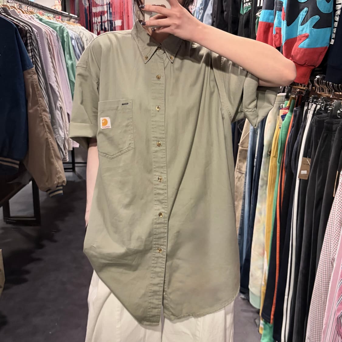[IM] Carhartt 칼하트 반팔 셔츠 카키 상품이미지2