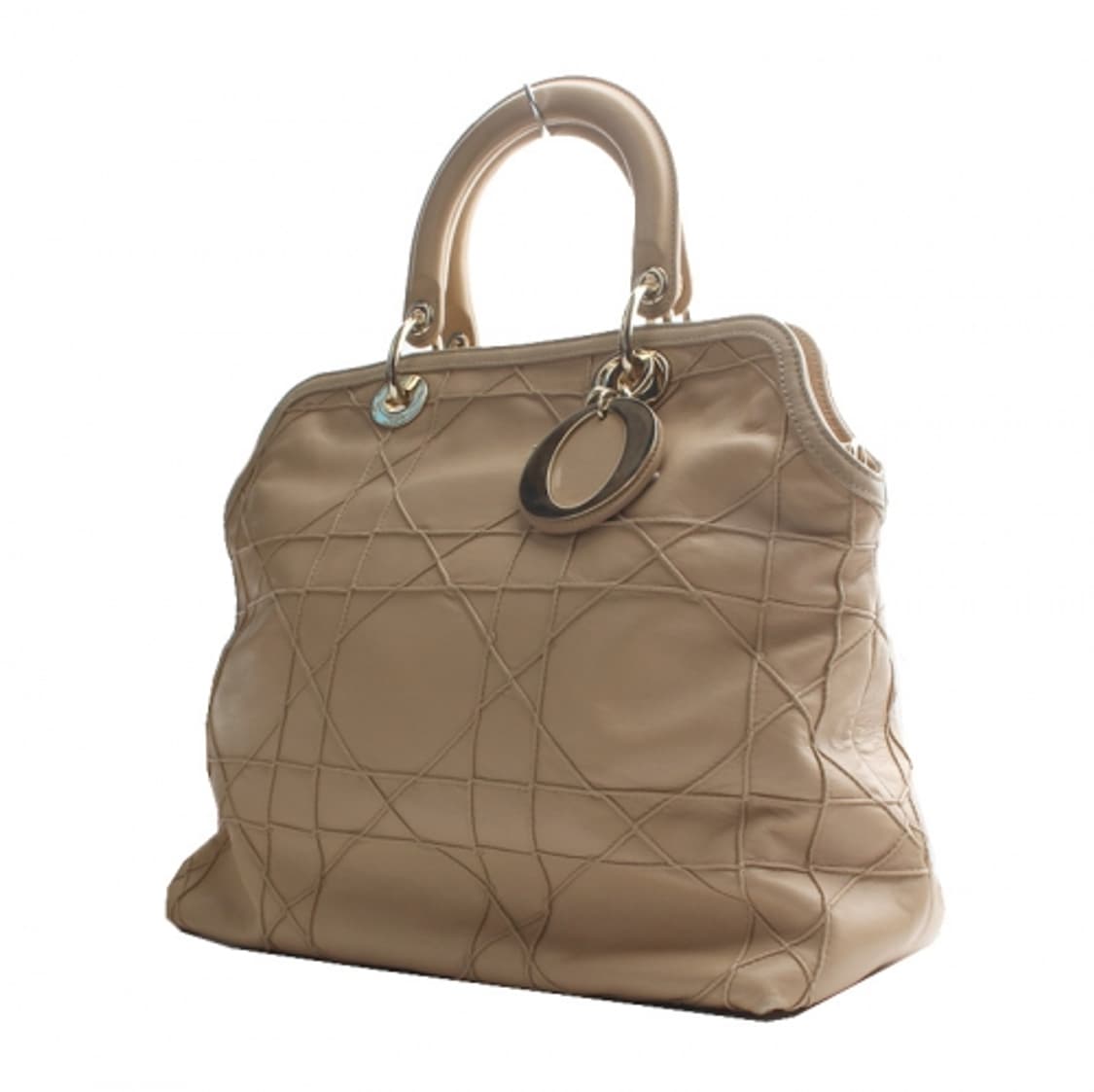 디올 까나쥬 베이지 램스킨 토트백 상품이미지2