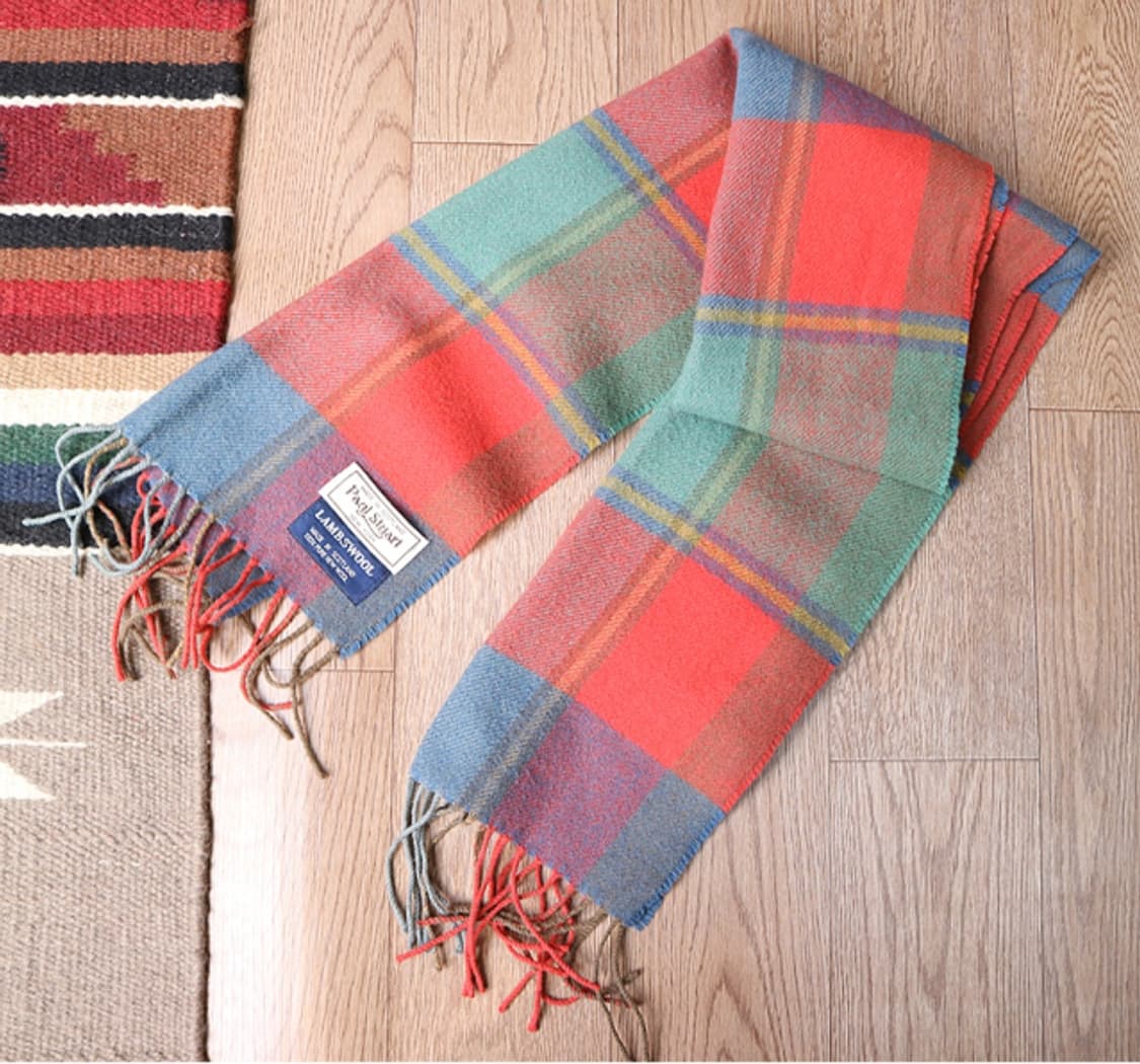 스코틀랜드 산 paul stuart 폴스튜어트 울100%
빈티지 머플러 상품이미지1