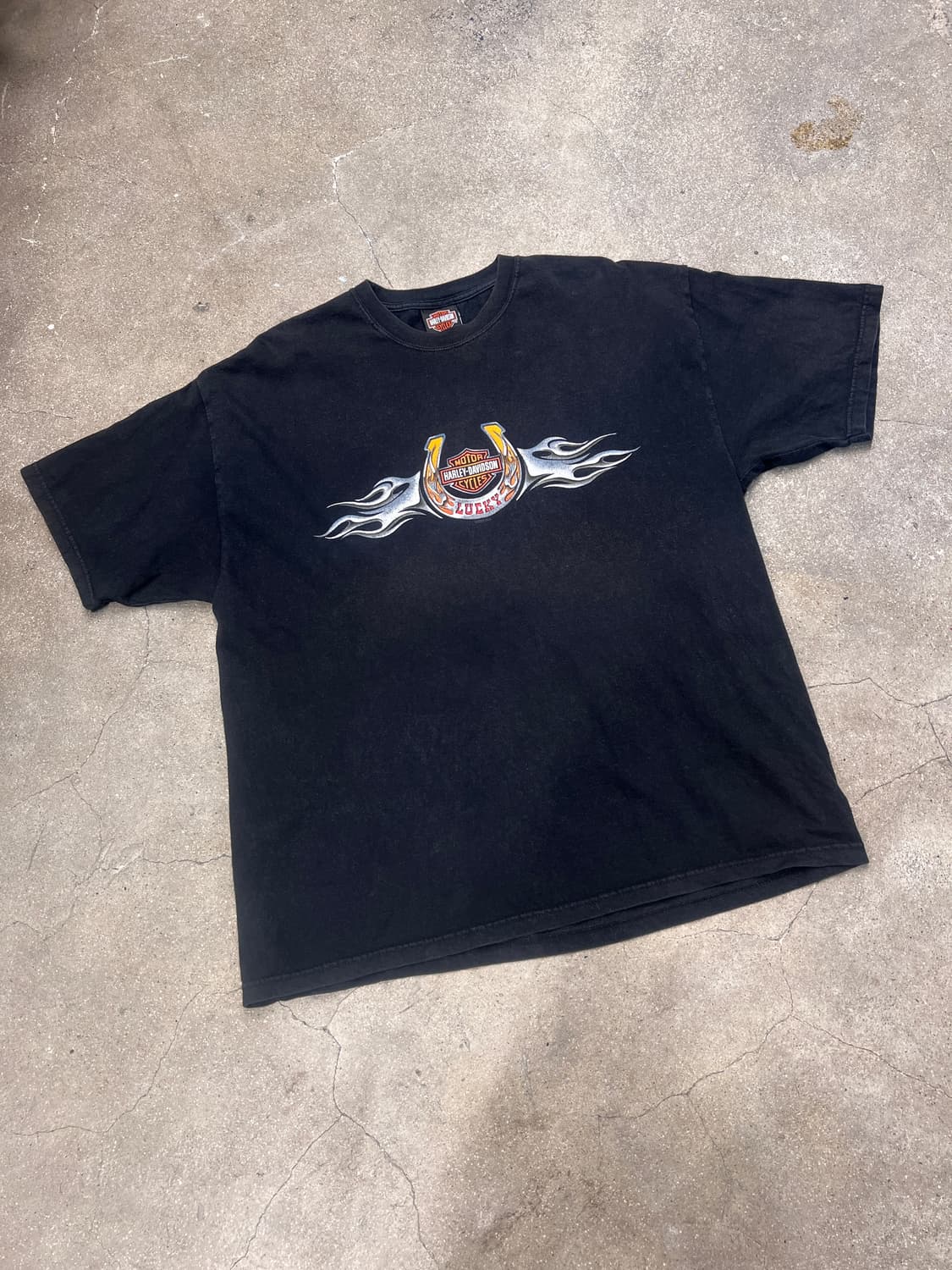 00‘s 할리데이비슨 럭키 플레임 반팔티 상품이미지1