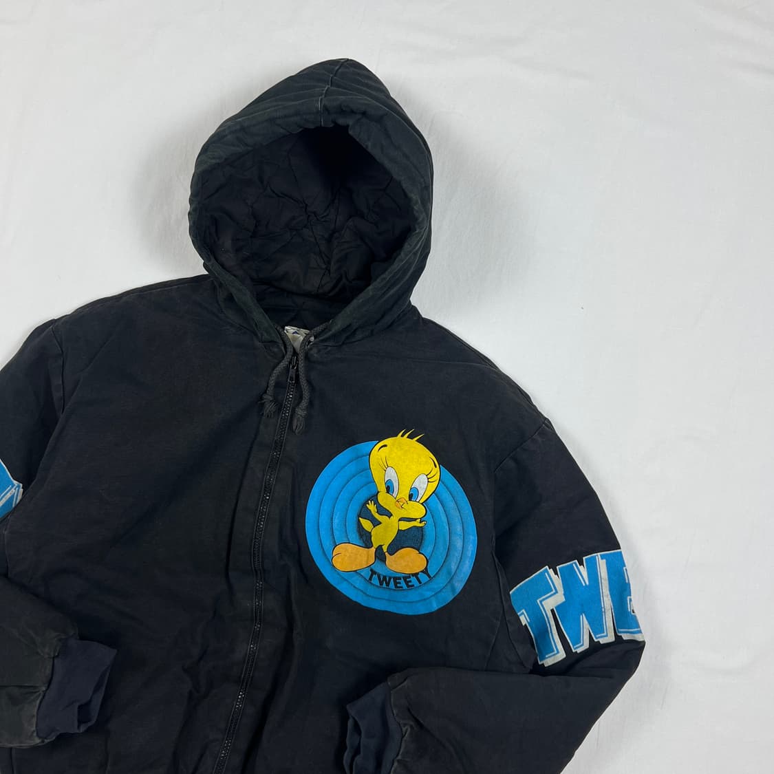 90‘s 루니툰즈 looney tunes 트위티 카툰 후드자켓 상품이미지2