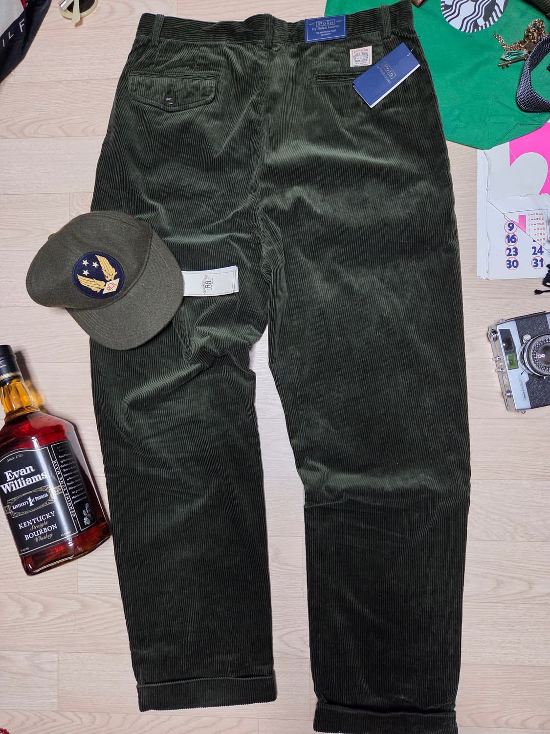 (새상품)POLO RALPH LAUREN 카키 그린 팬츠 면바지 슬랙스 상품이미지3