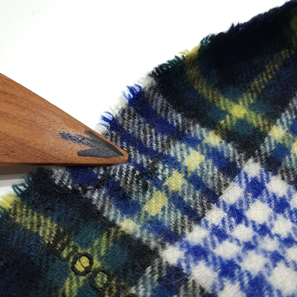 MX414 바버 울 125주년에디션 3로얄워런트 네이비 머플러 목도리 상품이미지3