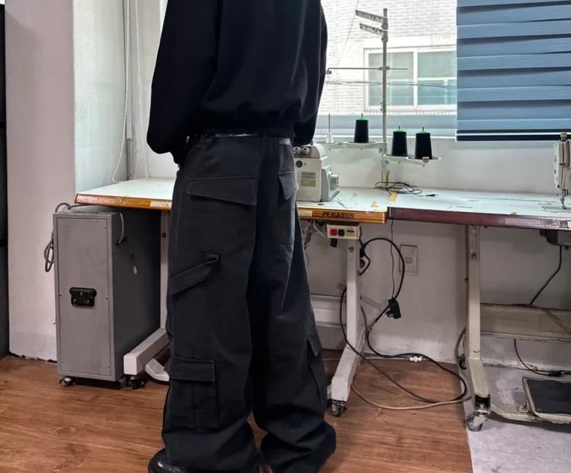 Oblique Pocket Wide Cargo Pants 상품이미지4