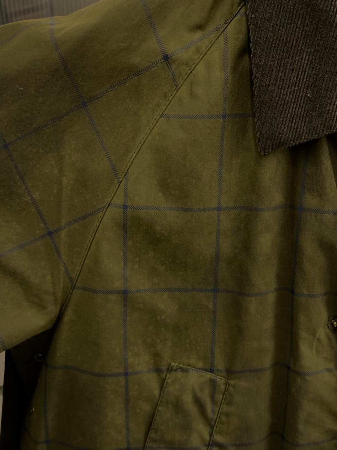 Barbour 바버 비데일 체크 왁스 자켓 상품이미지7