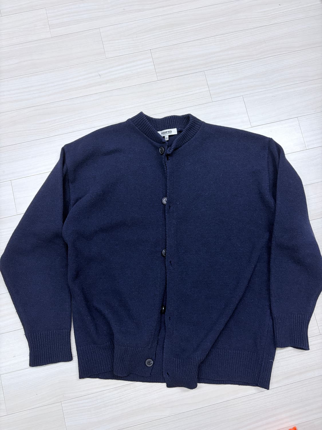 모디파이드 M2064 울 라운드넥 가디건 네이비 xl 상품이미지3