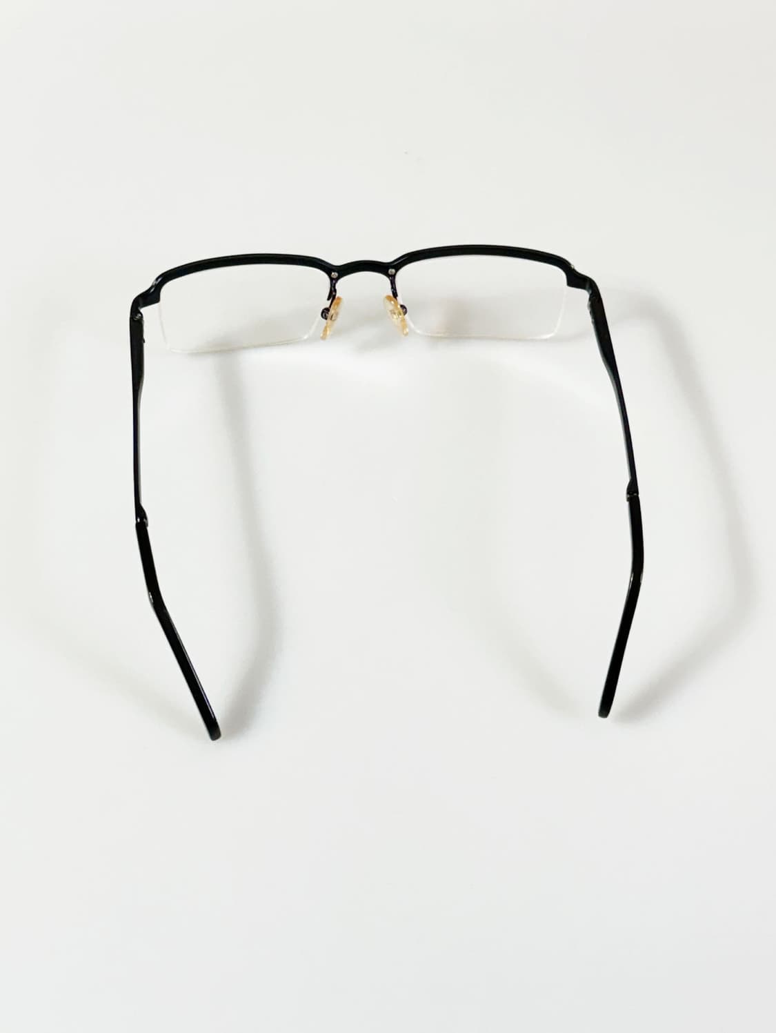FRANCESCO SMALTO 블랙 반무테 스퀘어 빈티지 안경 상품이미지5