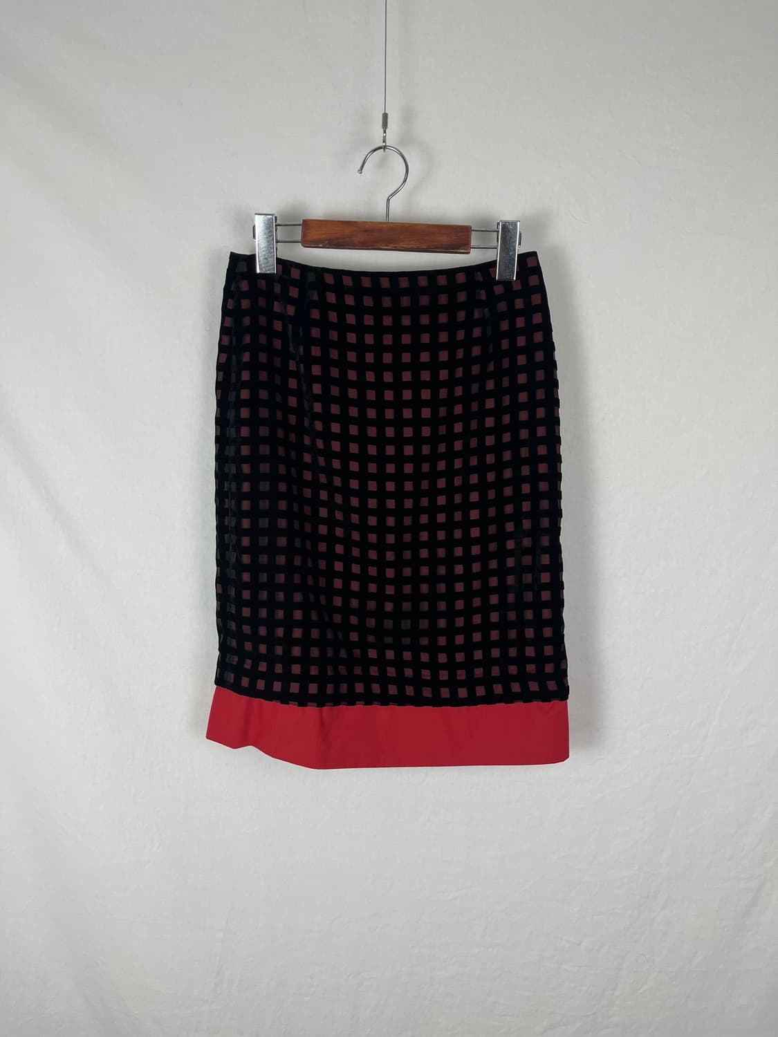 Vintage (maede in japan) 체크패턴 미디 스커트  상품이미지3