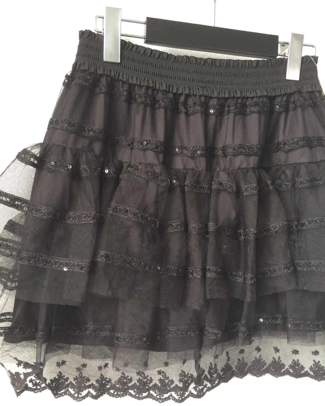 Beads point lace layer mini skirt 상품이미지2