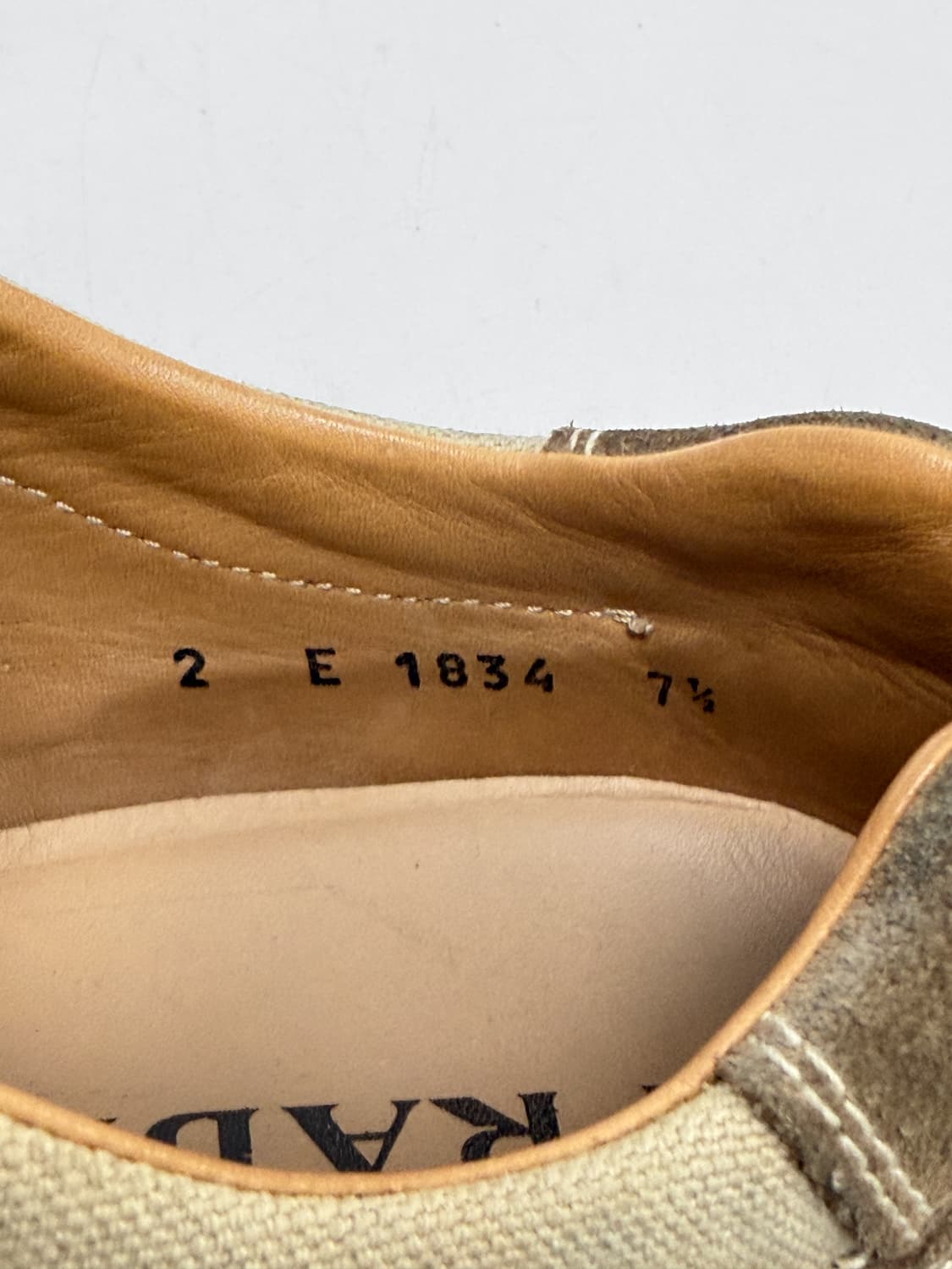 프라다 빈티지 캔버스 & 스웨이드 스니커즈 상품이미지8