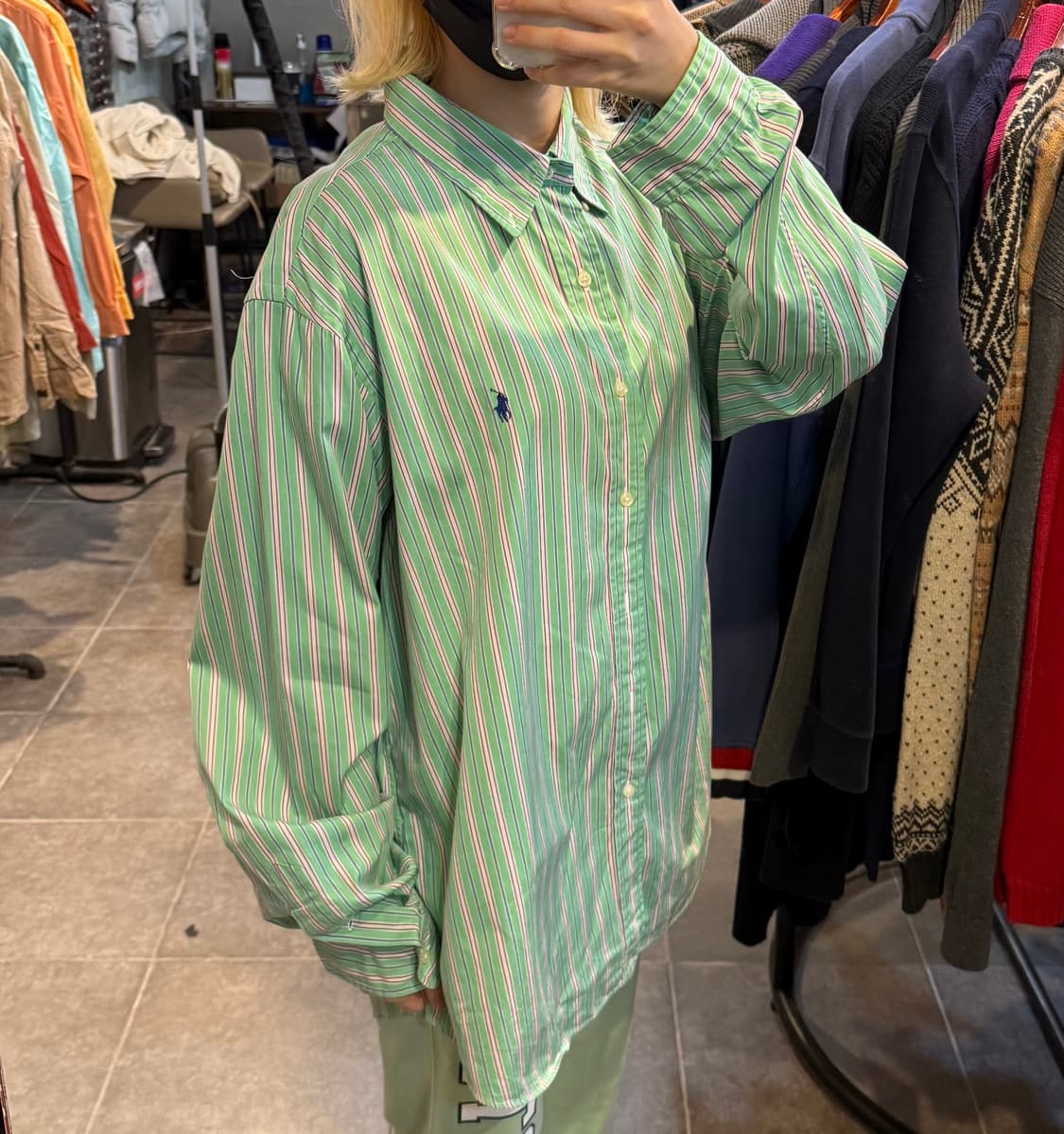 [No.9]Polo 폴로 스트라이프 긴팔셔츠 상품이미지3