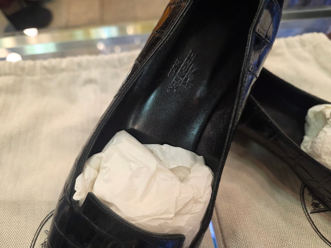 에르메스 블랙 와니 로퍼 슬립온 여성구두 상품이미지2