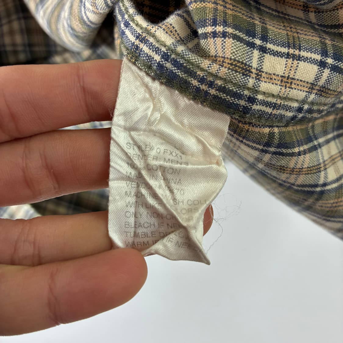 L.L bean  엘엘빈 코튼 포켓 베이지 체크 셔츠  상품이미지5