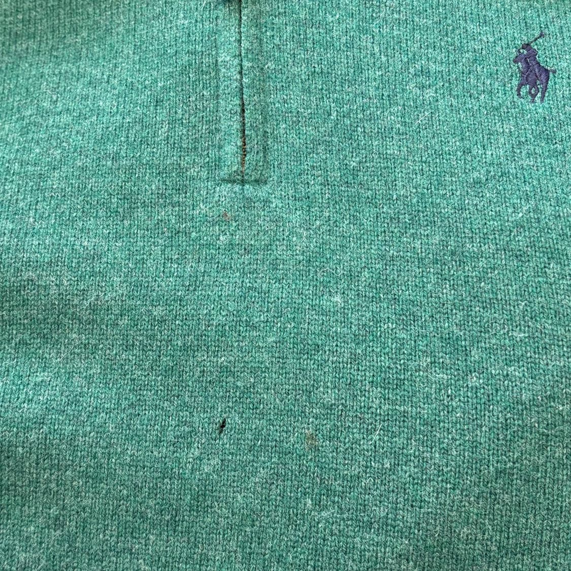 Polo Ralph Lauren 100% 울 민트그린 반집업 니트 상품이미지5