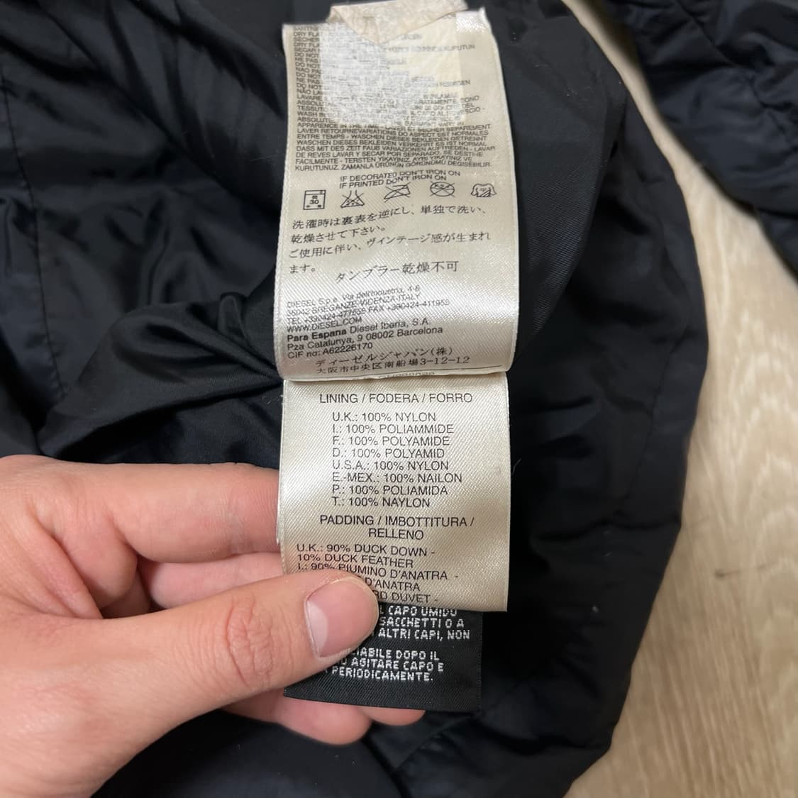 디젤 여성 클래식 와펜 덕다운 롱패딩 S/90  상품이미지7