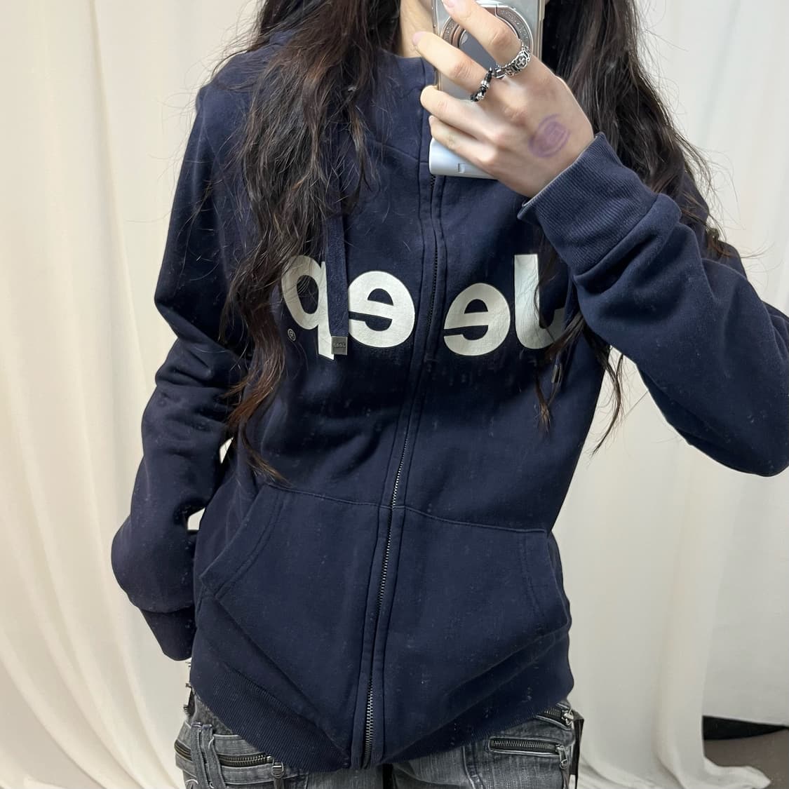 JEEP Navy Hood Zip-up 상품이미지3